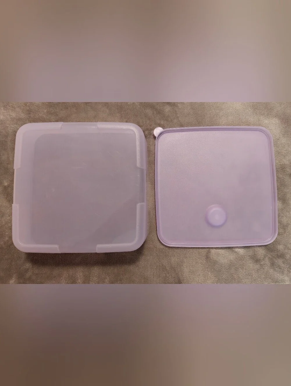 Tupperware Purple Freezer Mate Square Food Storage Container, 9 X 9